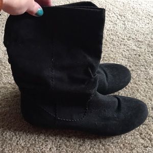 ***Suede Fold Over Boots